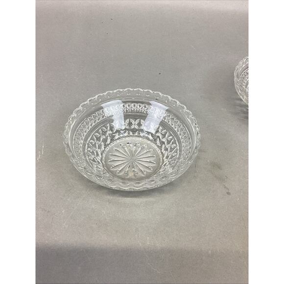 Set Of 2 Anchor Hocking Wexford Small Bowl & Indiana Glass Divided Serving Tray - Picture 2 of 16